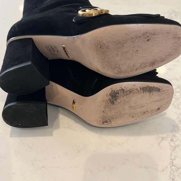 Black Suede Marmont Booties - Picture 6 of 11